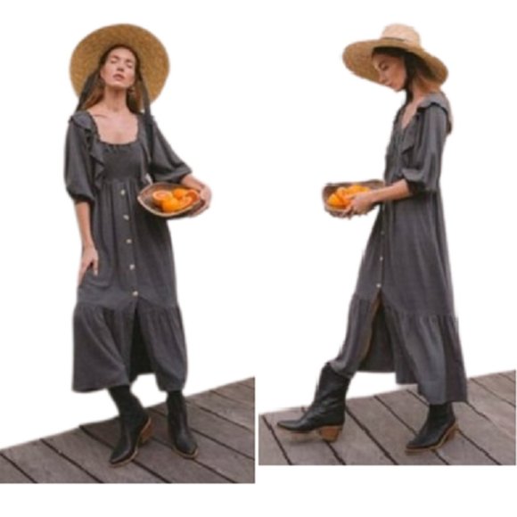 Long Peasant Dress M/L - Picture 1 of 6